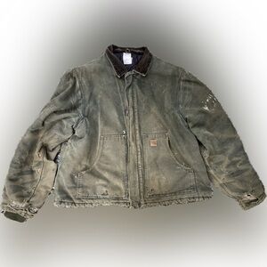 Worn In Carhartt Jacket Green Canvas